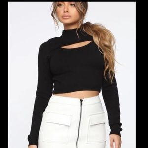 BURGUNDY fashion nova choker top